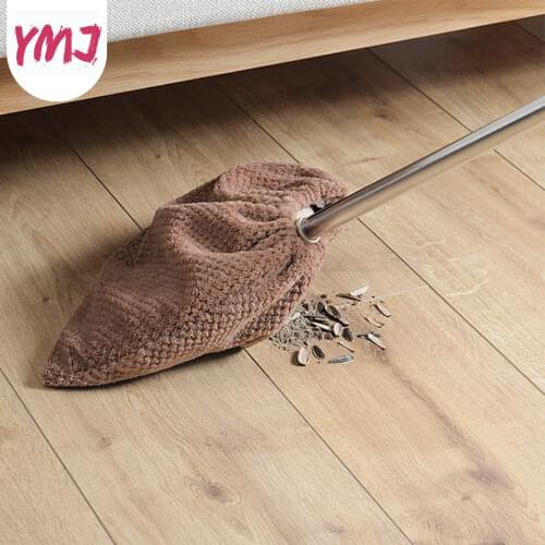 Brown Coral Velvet Broom Cover dish Cloth Spray Floor Mop with Reusable Microfiber Absorbent Mop Household Cleaning Tool Cloth