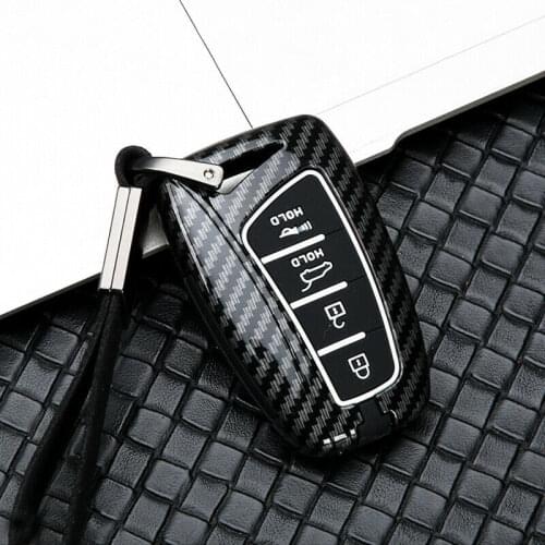 Alloy Silicone Remote Key Shell Case cover For Hyundai Santa Fe Grand Equus Genesis Azera IX45 accessories Keychain Cover