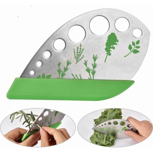 2 In 1 Vegetable Herb Stripper Stainless Steel Vegetables Leaf Remover Cutter Peeler Kale Thyme Cabbage Cutter Kitchen Gadgets