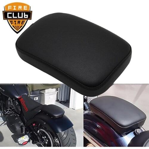 PU Leather Motorcycle Rear Cup Seat 8 Suction Cups Rear Passenger Pillion Pad Universal For Harley 883 1200 48