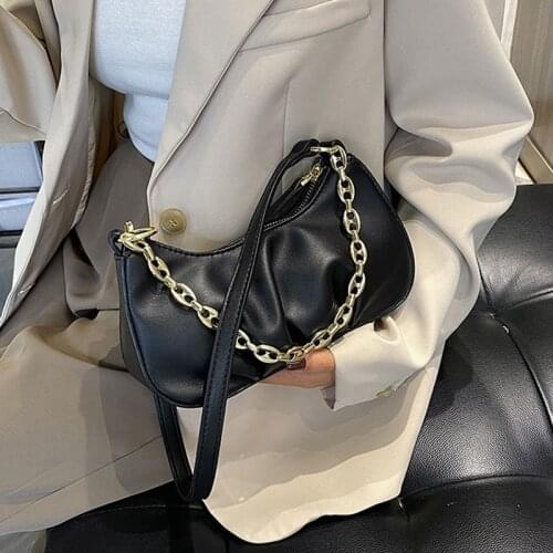 Chain Crossbody For Women 2021 New Brand Luxury Fashion Baguette Underarm Bag And Design Shoulder Bags Lady Handbag