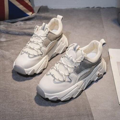 2020 Women Sneakers Fashion Casual Shoes Woman Comfortable Breathable Mesh Flats Female Platform vulcanized shoes design U27-54