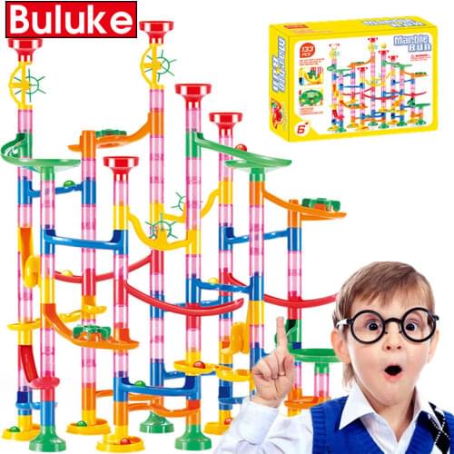 133 Pcs/Set Marble Tracks Preschool Educational Toys Baby Circuit Marble Race Run Maze Children Building Pipe Blocks Kids Gifts