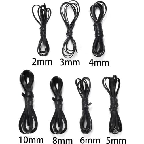 2Meter/bag DIY Handmade Jewelry Accessories Material Square Real Cowhide Rope Leather First Layer Braided Cowhide Rope 2-10mm C