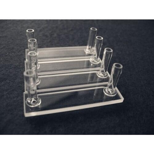 5mm path length optical UV flow quartz cell quartz cuvette with tubes
