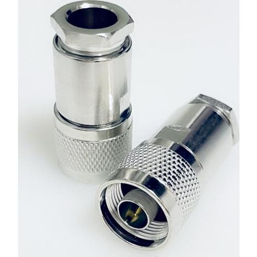 50PCS N Male Plug RF Coaxial Connector Clamp RG8 LMR400 RG213 RG165 RG393 Cable