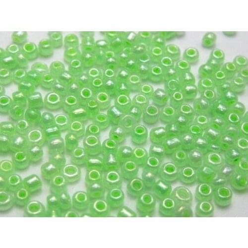 5000 Ceylon Pearl Green Glass Seed Beads 2mm (10/0) + Storage Box