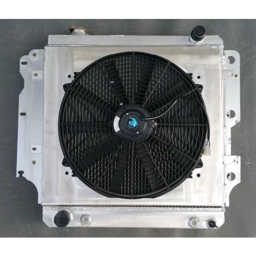 Aluminum Radiator & Shroud & Fan for JEEP WRANGLER YJ/TJ 2.4L-4.2L 1987-2006 88 89 high performance