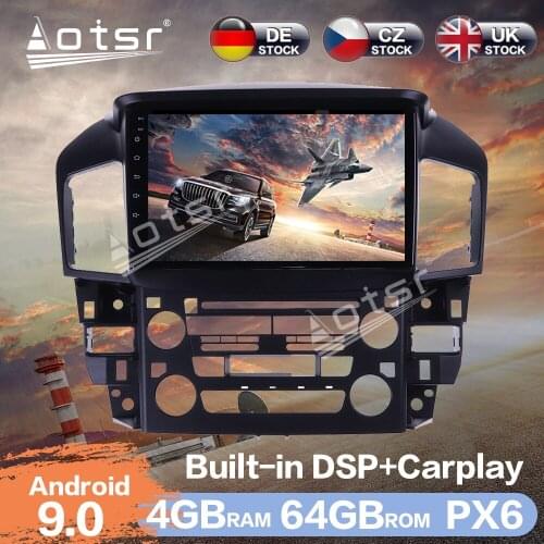 Aotsr Android 9.0 4GB ROM Car Radio GPS Navigation DSP HD Car Auto Stereo Video Multimedia DVD Player For Lexus RX300 1998 -2003