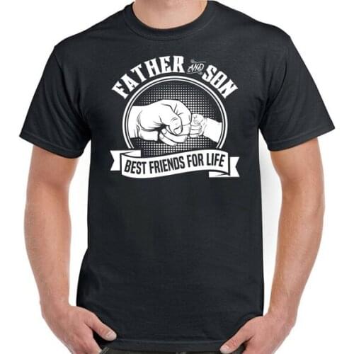 Father & Son T-Shirt Best Friends For Life Mens Funny Fathers Day