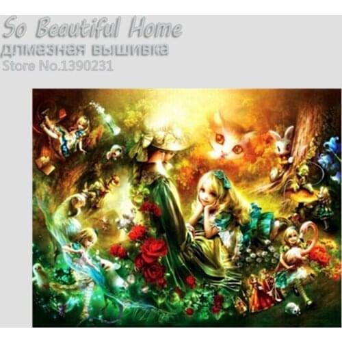 Girls fairy tale world 3D DIY diamond painting cross stitch Needlework diamond mosaic home decor crafts gift SH502