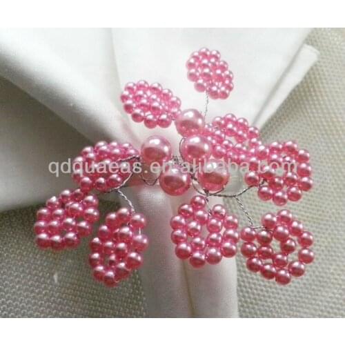 Pearl napkin ring, wedding napkin ring, pearl flower napkin ring, wholesale napkin ring