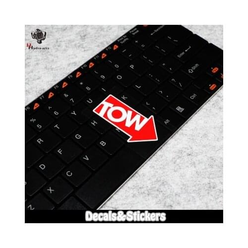 NO.L004 TOW words % #$ Trailer Caution 3M Reflective Stickers MOTO GP Car Sticker Decals Racing Motorcycle