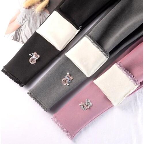 Cute Baby Girls Leggings Kids Long Pants Skinny Bowknot Pattern Children Trousers 1-9T