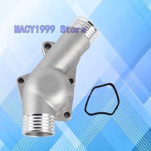 Upgraded Aluminum Thermostat Housing Cover with Gasket Brand New for BMW M3 Z3 E34 E36 11531722531 11531740437 Polished