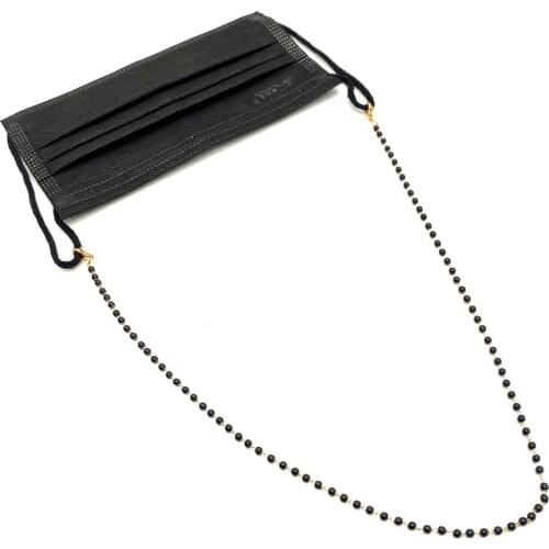 Fashion Acrylic Crystal Mask Glasses Chain Cord Lanyard White Black Beads Eyeglasses Necklace Metal Sunglasses Chain