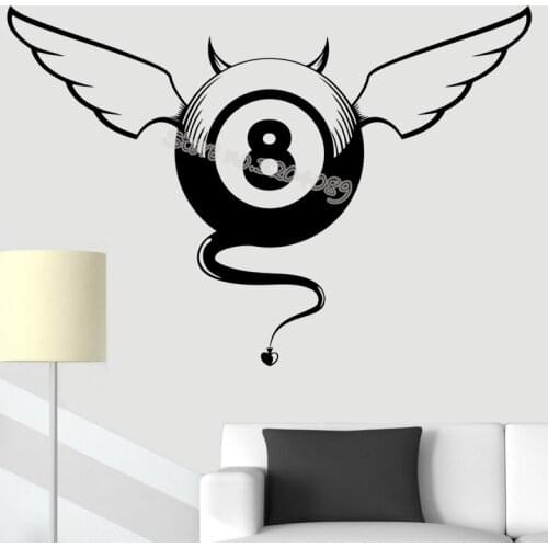 Billiard Pool Wall Sticker Billiard Game room Decals Living Room home Decoration indoor cue sport Snooker Art Murals EB353