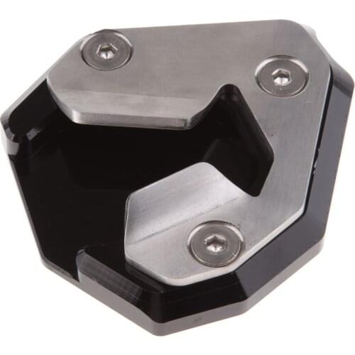 Motorcycle Kickstand Pad - Black - Kick Stand Extension Pads, Support Plate for Parking on Hot Pavement/Grass/Ground- Black