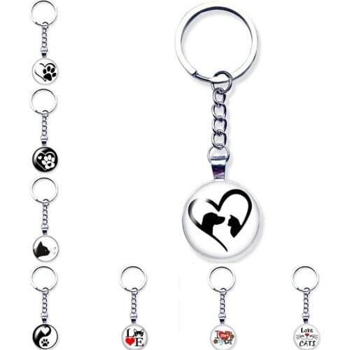Popular New Puppy Kitten Play Key Ring Pet Cat And Dog Best Friend Pendant Stylish Keychain