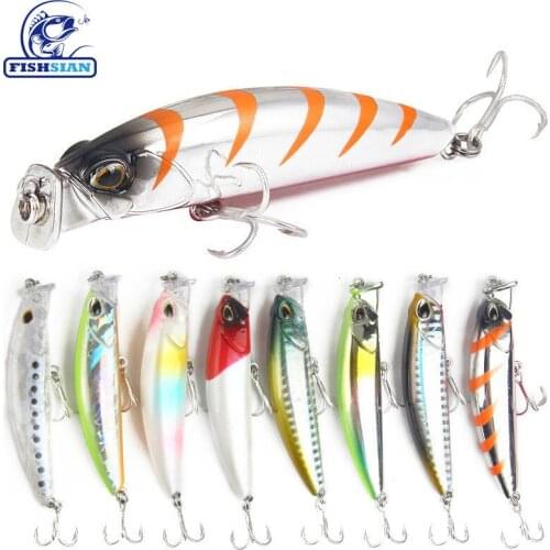 Fishsian Fishing Lure Minnow 8cm/10g Mino Bass Lure Hard Bait Fake Fish Bait Isca Artificial Articulos De Pesca Salt Water Lures