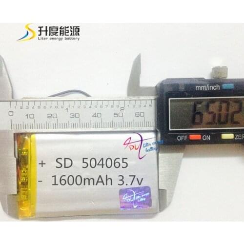 SD504065 3.7v tablet battery cells 504065 1600mah li-ion pack