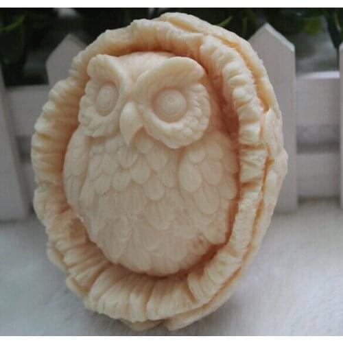 Owls Silicone molds owls soap mold owl silicone soap molds silica gel die owl Aroma stone moulds Christmas candle mould
