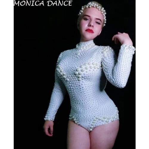 Sexy Gold Rhinestones Flashing Mirrors Bodysuit Womens Birthday Prom Celebrate Outfit Evening DJ Women Dance Show Sexy Bodysuit