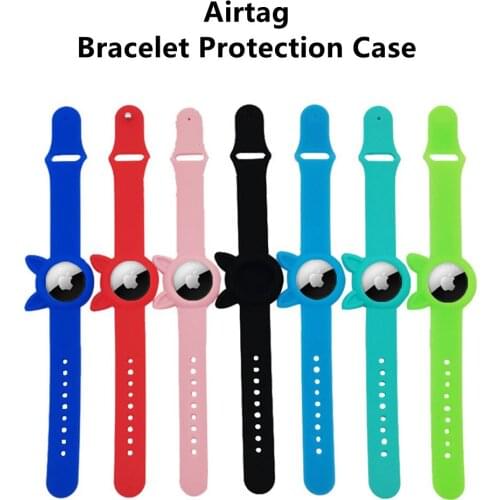 Luminous Bracelet Soft Silicone Band For Apple AirTags GPS Anti-lost Anti-Scratch Protective Children Skin-friendly Airtag Cover
