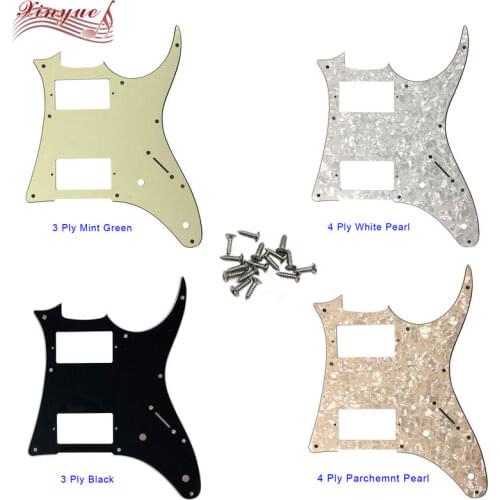 Pleroo Guitar Parts - For 10 hole screws MIJ Ibanez RGX20 Guitar Pickguard Humbucker HH Pickup Scratch Plate,many colors