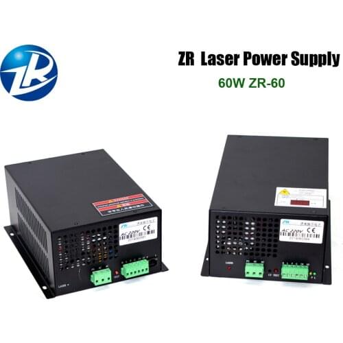 ZR-60 60W CO2 Laser Power Supply ZR Series AC 1100V/2200V For 60W CO2 Laser Engraving Machine