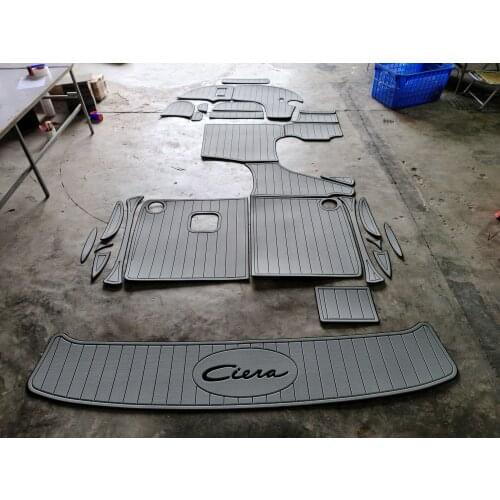 2001 Bayliner 2655 Swim Platform Cockpit Boat EVA Faux Foam Teak Deck Floor Pad