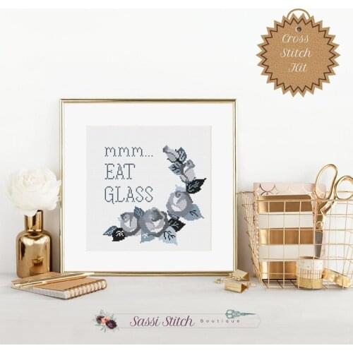 2021 Customized DIY Artwork Eat Glass Embroidery Kit for T Shirts with 100% Cotton Flosses & Free Shipping for Home Wall Decor