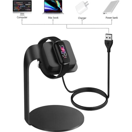 2021 Smartwatch Desktop Charger Stand USB Fast Charging Dock Station For Fitbit Luxe For Travelers Charging Dock For Luxe