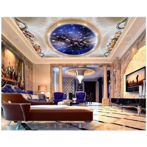 3d ceiling murals wallpaper Sky European Style Living Room Decorated Zenith Mural custom 3d wallpaper