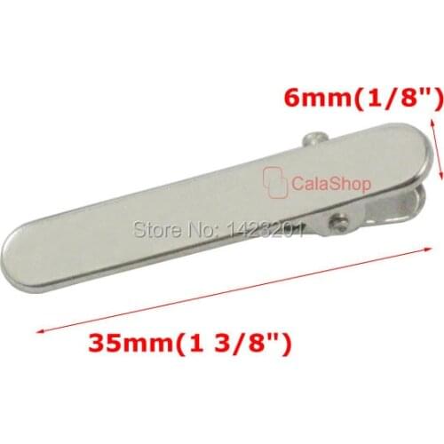 50 pcs / Lot 35MM Alligator Clips Teeth Hair prong Round New Free Shipping A27