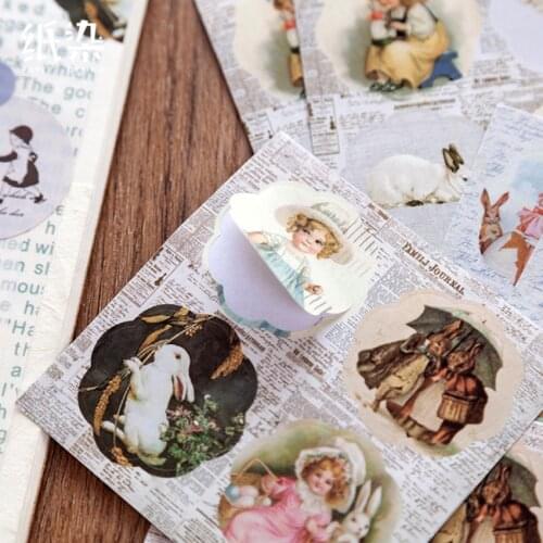6sheet Vintage Romantic Paper Stickers for Scrapbooking Happy Planner Card Making Journaling Project