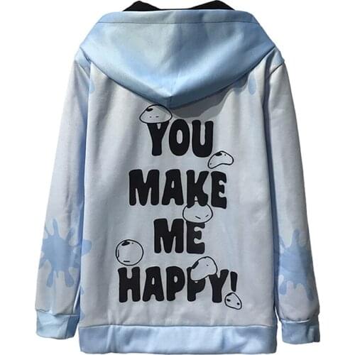 Anime Tensei shitara Slime Datta Ken hoodie cosplay Rimuru Tempest winter hooded zipper wool men coat