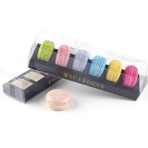 25pcs/lot White Macaron box Dessert Macaron boxes favors gifts packaging boxes for 4/5/6 macarons Chocolate Mini Cake