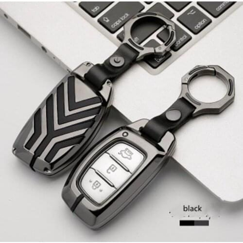 Zinc Alloy Car Key Case Cover Remote For Hyundai IX25 IX35 I20 I30 I40 hb20 Santa Fe Creta Solaris 2017 key holder