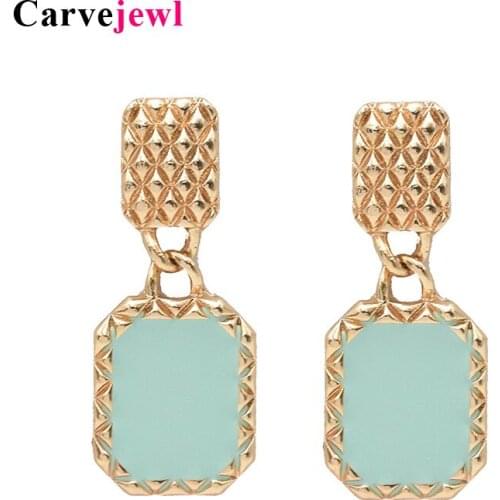 Carvejewl double rectangle Swing Earrings for Women Jewelry multi colors enamel glaze leopard snake print Drop Dangle Earrings