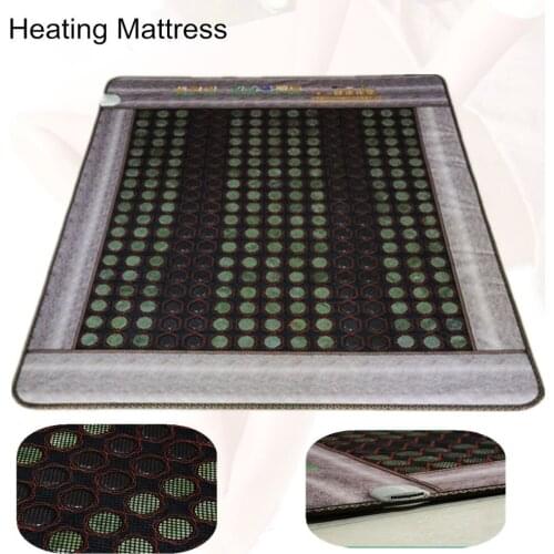 Electric Heating jade Mattress Korea Infrared Magnetic Full Body pain Relief Mattress Heat Jade Tourmaline Free Gift eye cover