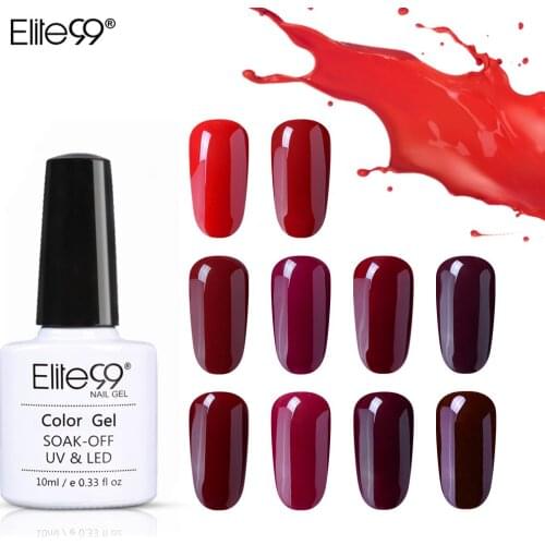 Elite99 Gel Nail Polish Hybrid Varnishes Red Brown Grey Nail Polish Vernis Semi Permanent UV Color All For Manicured Gel Lak