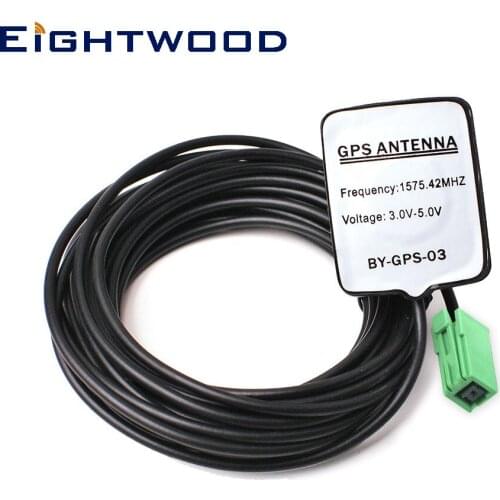 Eightwood GPS Antenna With GT5-1S Female Connector 1575.42 MHz±3 MHz 3M Active Aerial for Vehicle/Car Tracking Navigation System