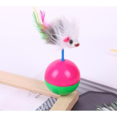 Pet Cat Toys Funny supplies Mouse Tumbler Cat Dog Toy Plush With Balls Cat Toys Training Kitten Kitty Pets Accessories Cat gift
