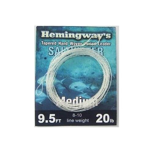 Hemingway Tapered Hand Woven Furled leader-Saltwater Medium 9.5FT 20LB