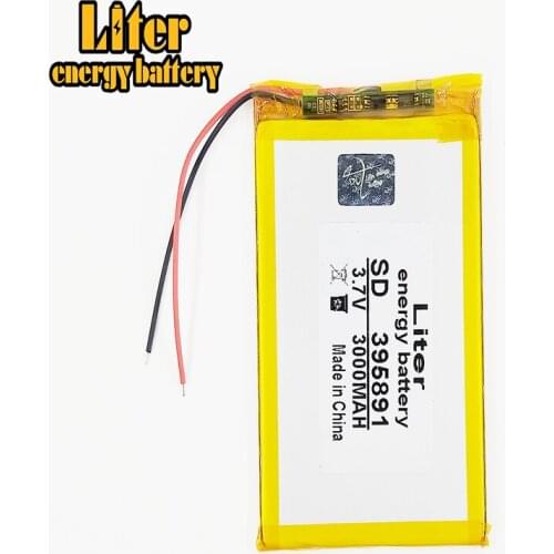 395891 3.7V 3000mAh Lithium polymer Battery For 3.7V 395891 PLUG Tablet PC U25GT 7 inch 8 inch polymer rechargeable battery