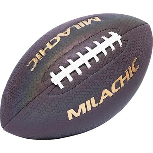 American Official Football No.3 No.6 No.9 Reflective Football Match Soccer Ball PU Leather Rugby Ball for Youth Adults Training