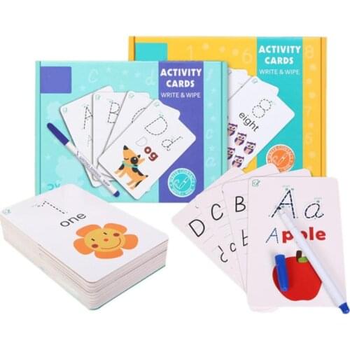 Words Writing Cognitive Early Education Letters/Numbers Child Learning Cards Facilitate Knowledge Consolidation Exercises