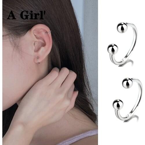 A Girl' New Fashion Ear Clip Earrings For Women Non Piercing Round Ear Circle Fake Earring Punk Simple Ear Jewelry