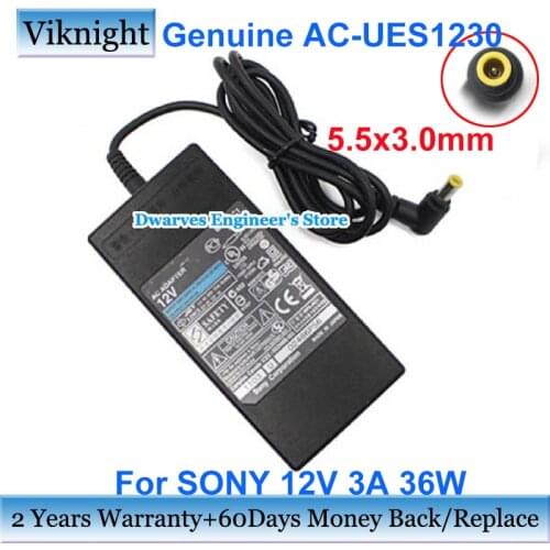 Genuine AC-UES1230MT 12V 3A AC Adapter Charger For SONY D100P HD3V HD7V ADP-36NH A CECH-ZAC3J ACC-UES1230 CUH-ZAC1 Power Supply